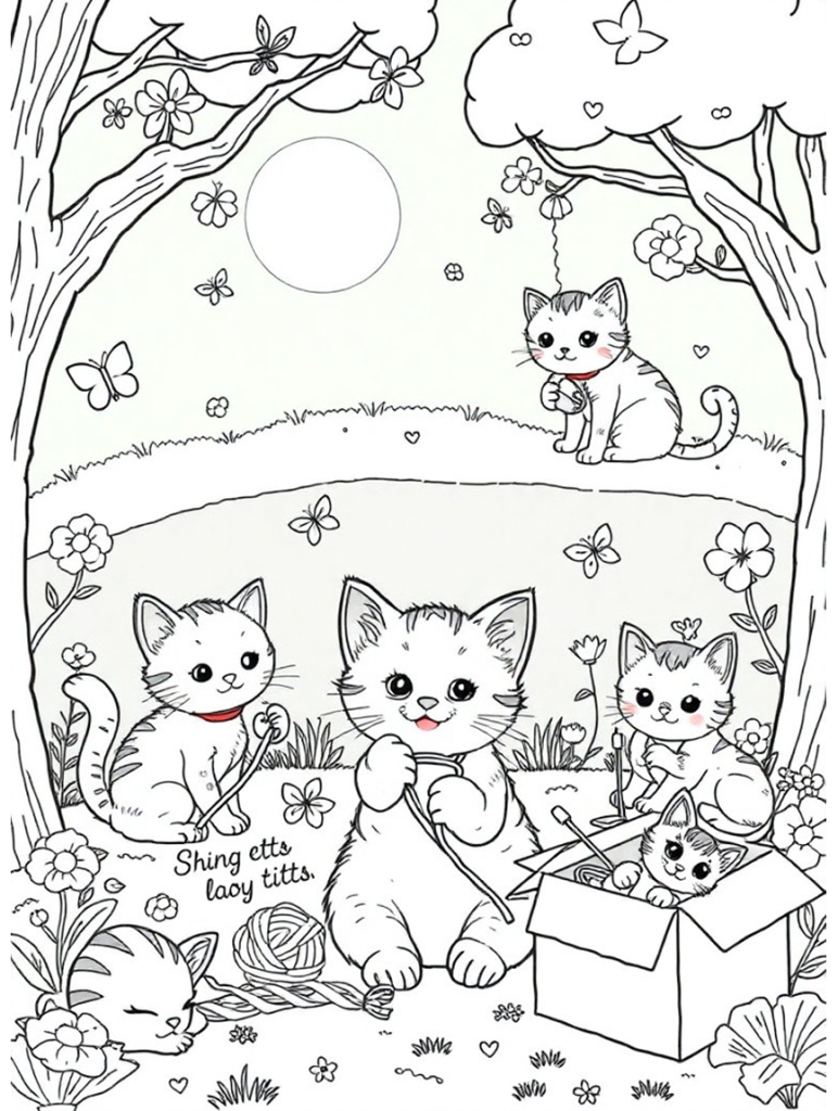 Cat Coloring Page 12