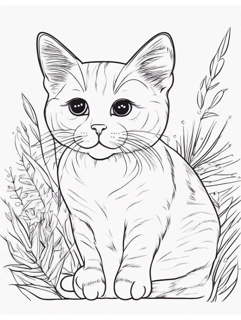 Cat Coloring Page 13