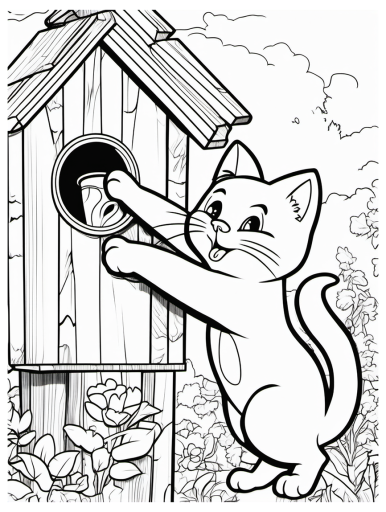 Cat Coloring Page 15