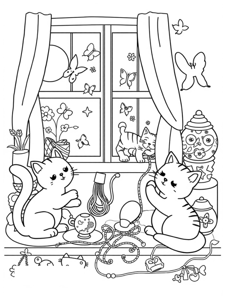 Cat Coloring Page 18