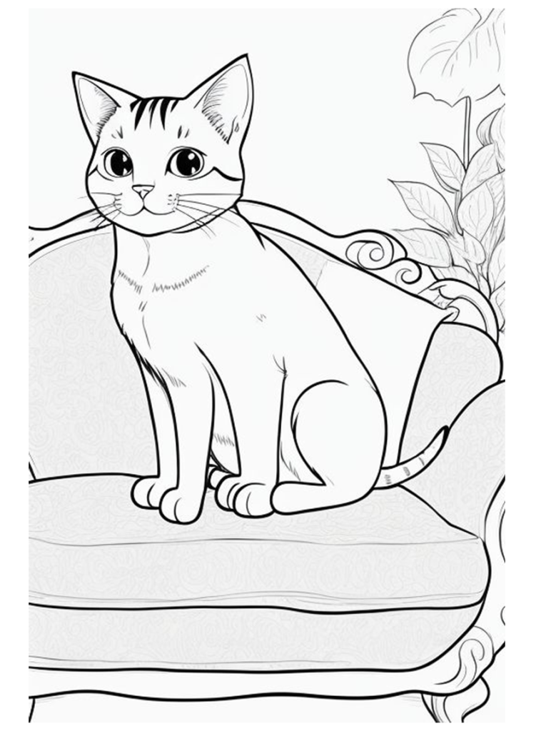 Cat Coloring Page 20