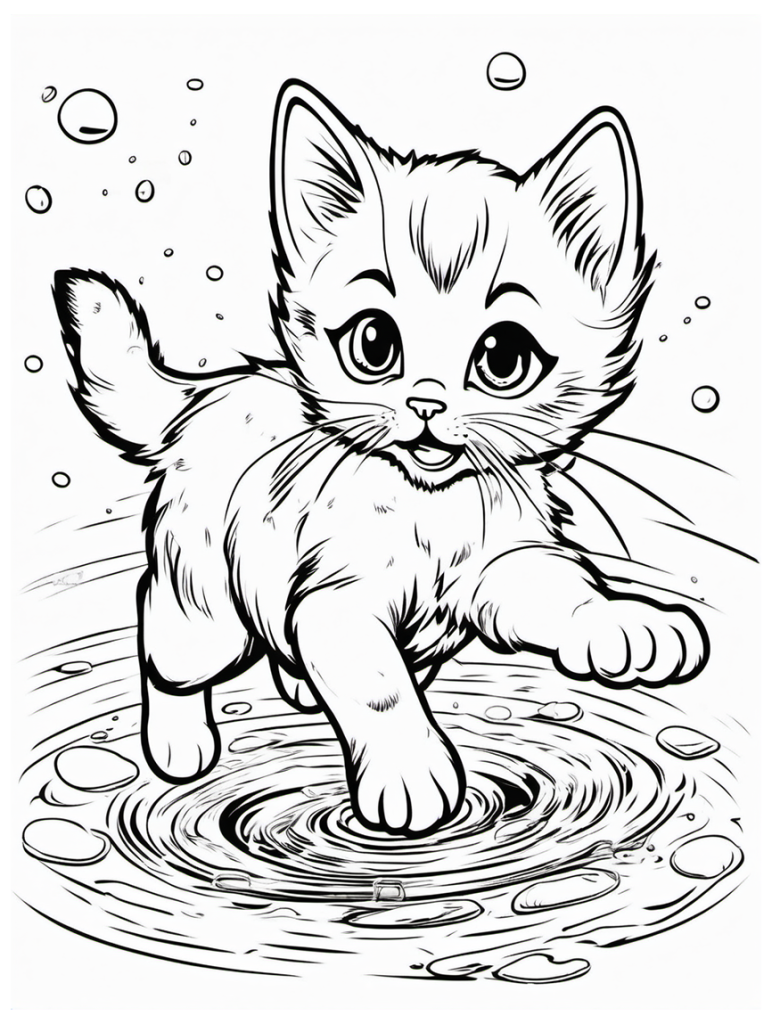 Cat Coloring Page 23