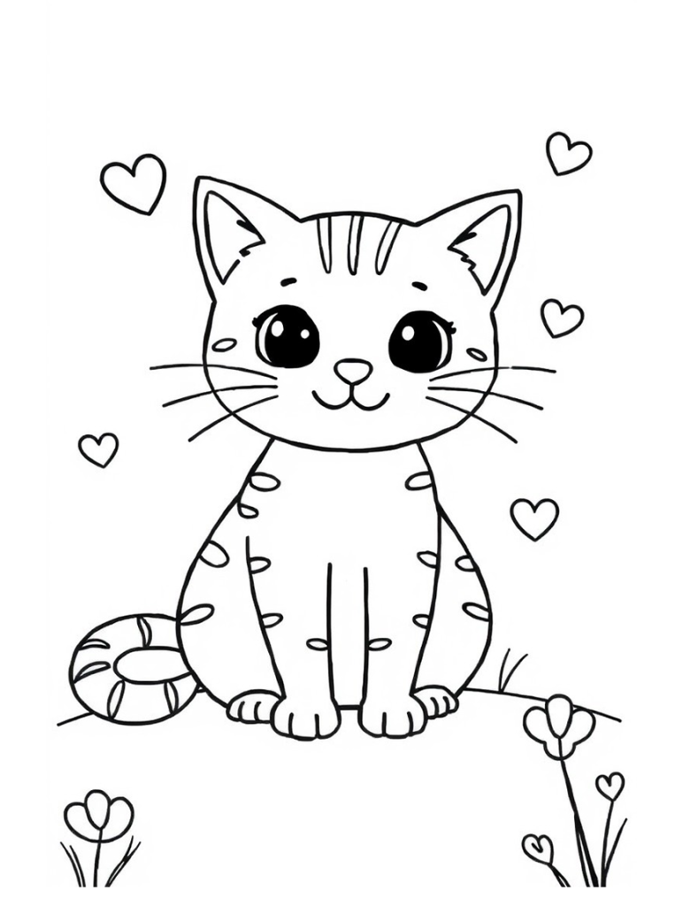 Cat Coloring Page 24