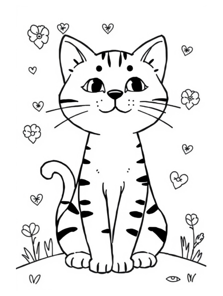 Cat Coloring Page 25