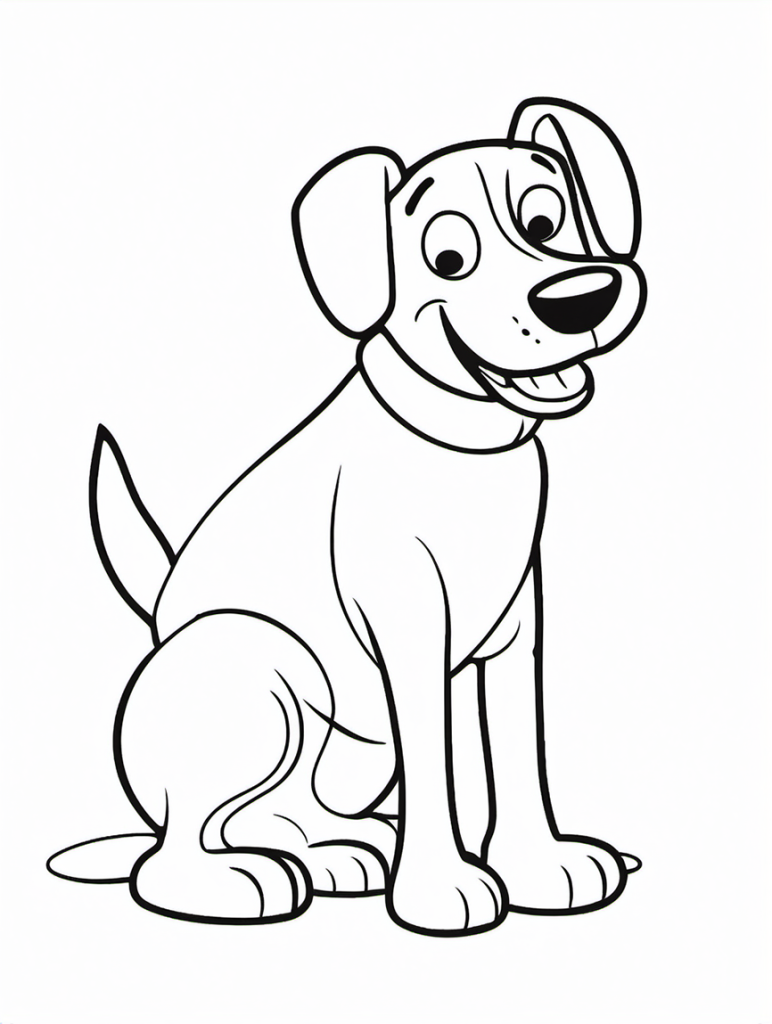 Dog Coloring Page 1