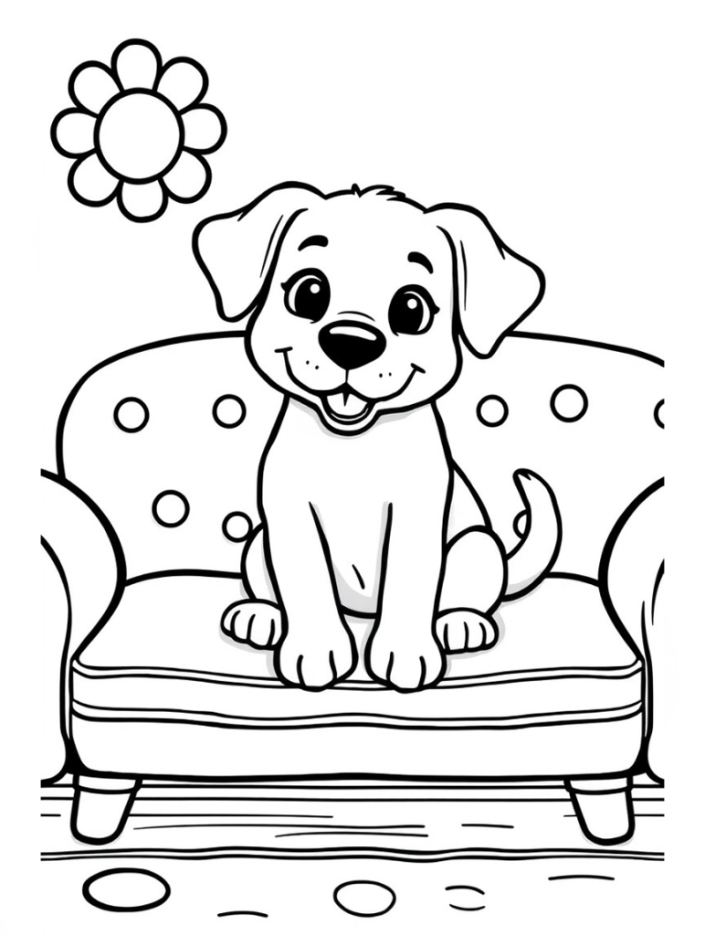 Dog Coloring Page 12