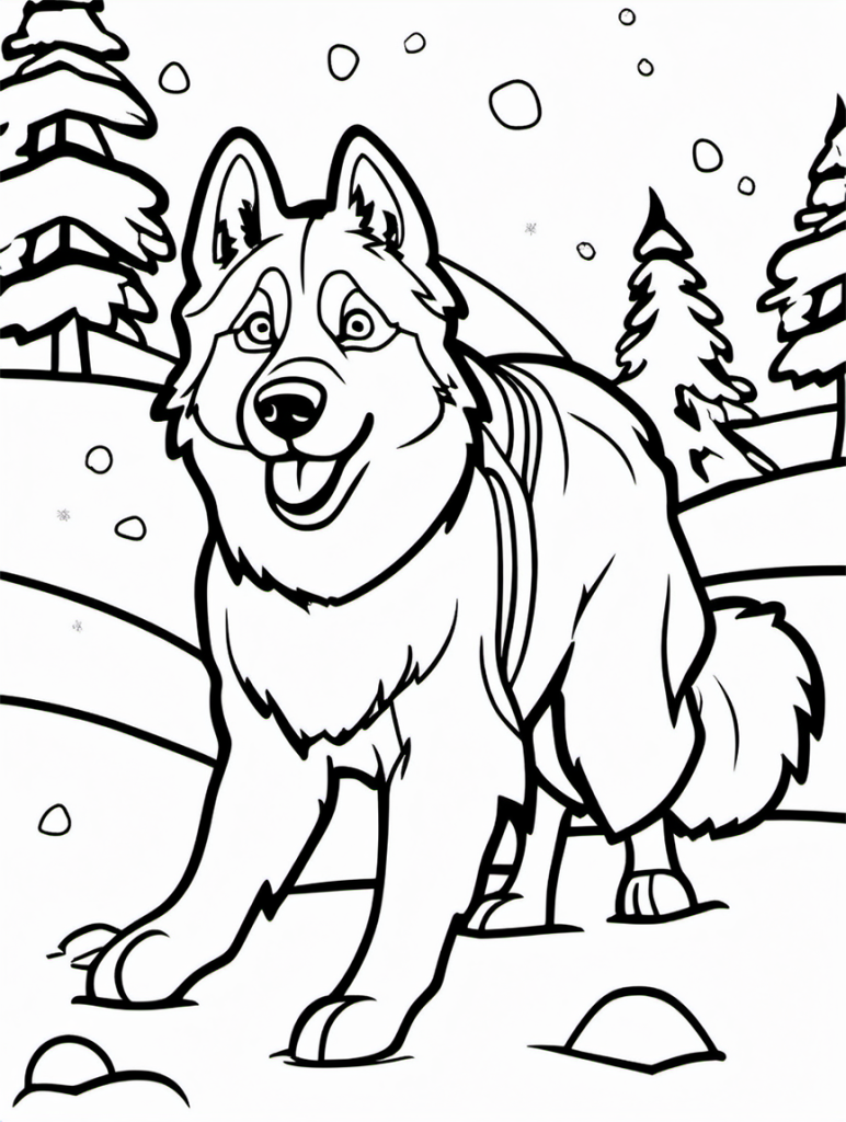 Dog Coloring Page 13