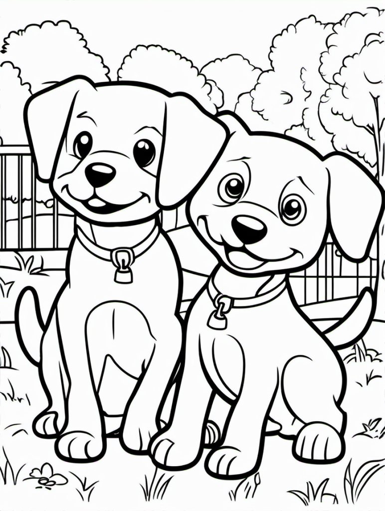 Dog Coloring Page 19