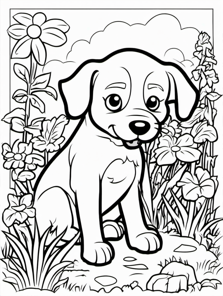 Dog Coloring Page 22