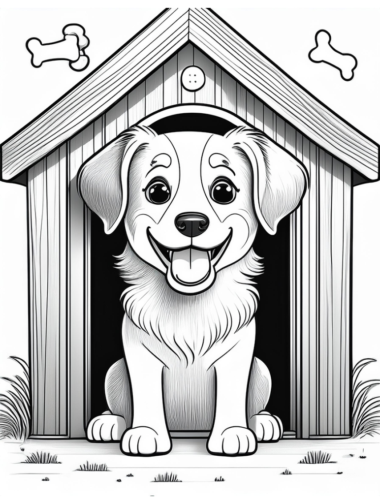 Dog Coloring Page 8