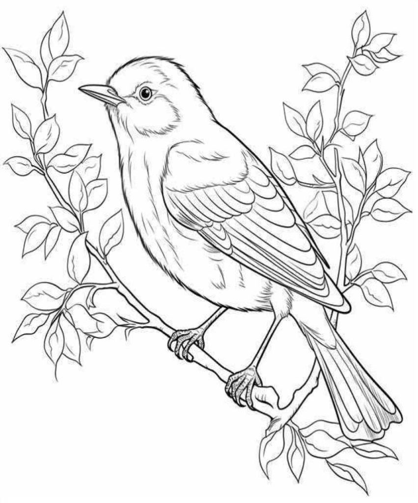 Birds Coloring Pages Kids 10