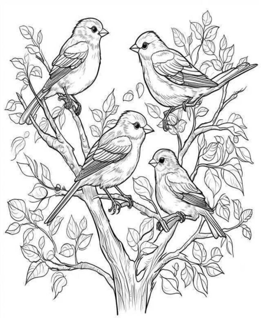 Birds Coloring Pages Kids 133