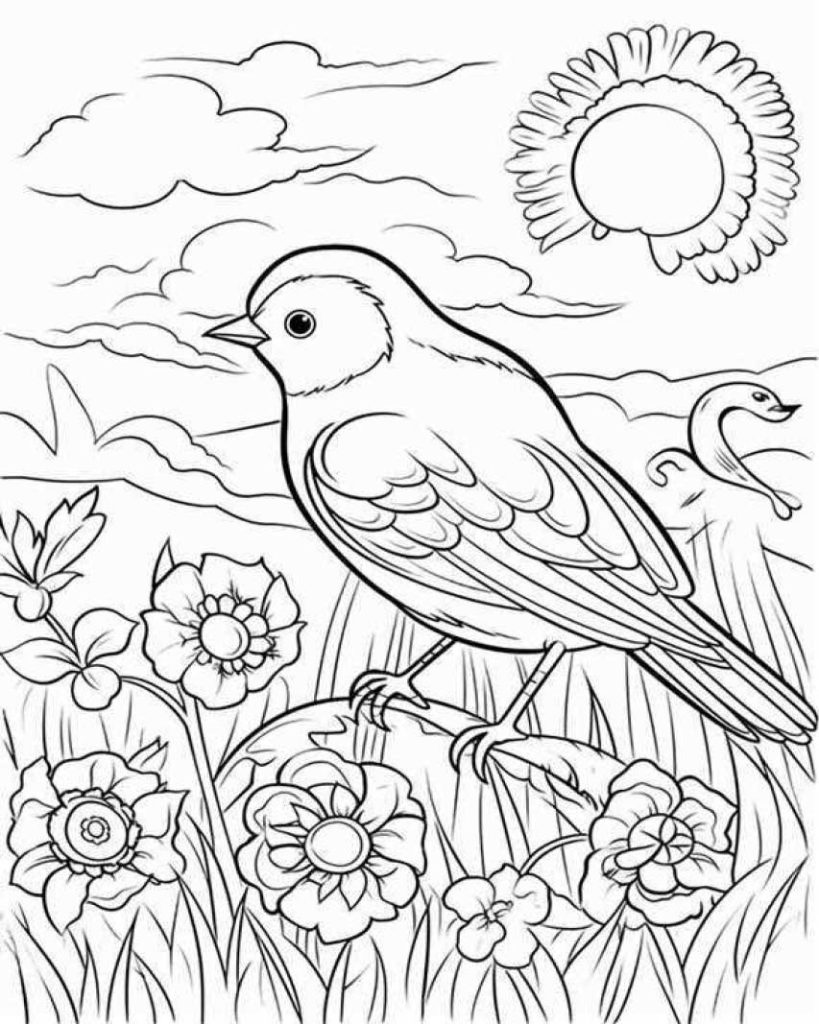 Birds Coloring Pages Kids 155