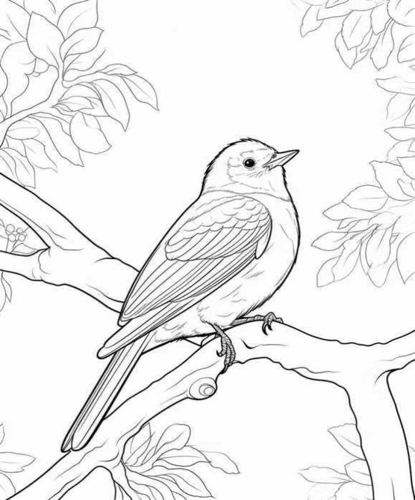 Birds Coloring Pages Kids 19