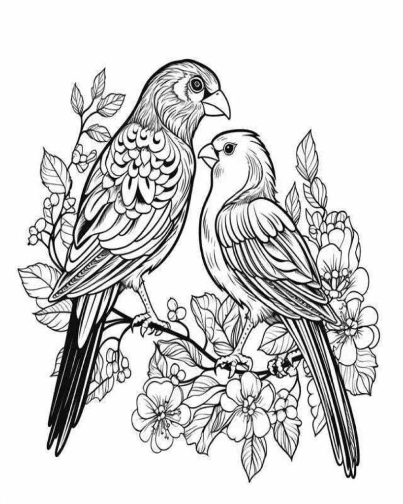 Birds Coloring Pages Kids 194