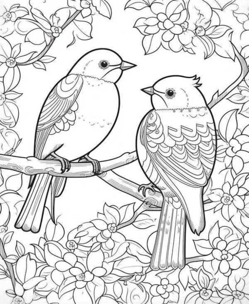 Birds Coloring Pages Kids 23